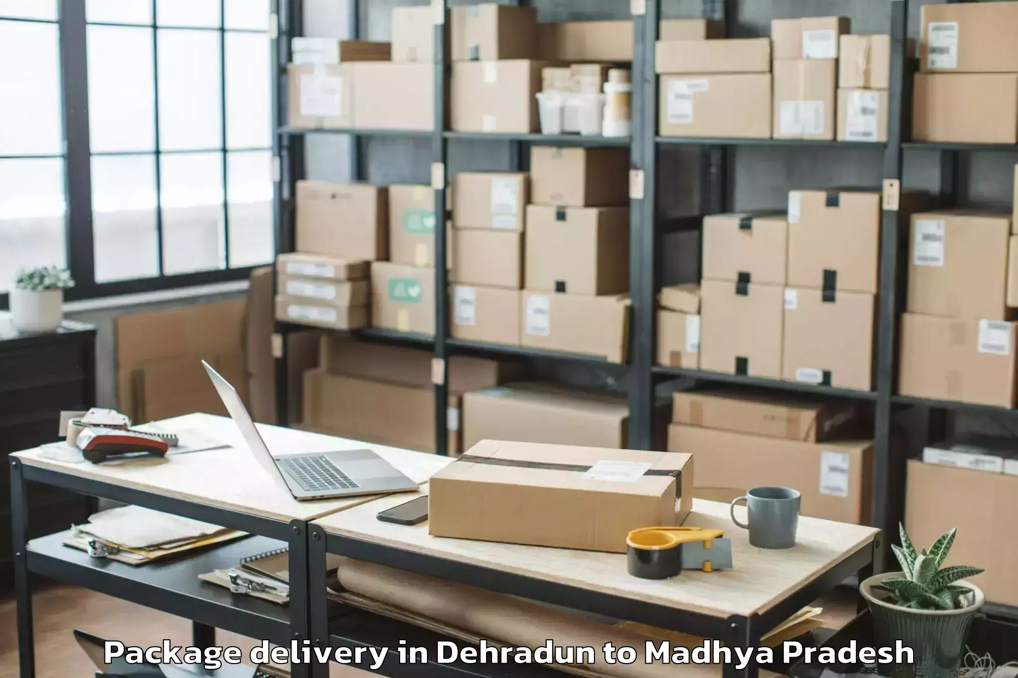 Reliable Dehradun to Kalapipal Mandi Package Delivery